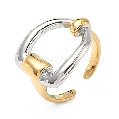 304 Stainless Steel Cuff Open Rings for Women&nbsp;RJEW-B158-02GP-03