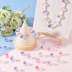 72Pcs 12 Styles UV Plating Transparent Acrylic Beads&nbsp;TACR-PH0001-57A