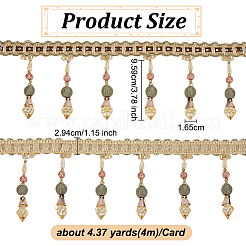 4M Polyester Fringe Lace Ribbon&nbsp;DIY-OC0013-57C