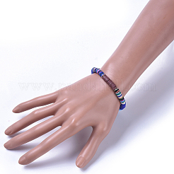 Polymer Clay Heishi Beads Beads Stretch Bracelets&nbsp;BJEW-JB04450-01