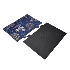 中国風プリントのPUレザーハンドバッグDIYキット  ブルー  220x295x1.5mm&nbsp;FB-CBA9065-04