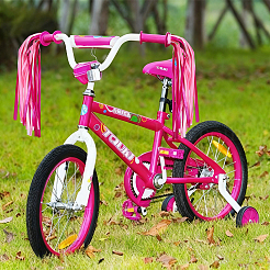 子供用プラスチックタッセルリボン  子供スクーターハンドルバー自転車グリップリボン  ピンク  280~285x23.5mm&nbsp;AJEW-CN0001-62