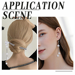 300種類の電気メッキアクリルビーズキャップ3個  花  ホワイトスモーク  11~12x11~12.5x3.5~4.5mm  穴：1.2~1.5mm  100個/スタイル&nbsp;PACR-PH0001-07