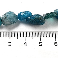 生の粗い天然アパタイトビーズ連売り  ナゲット  8.5~13.5x6.5~9x5~7mm  穴：0.9mm  約18~21個/連  7.28''~7.87''（18.5~20センチメートル）&nbsp;G-P528-B04-02