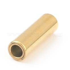 イオンプレーティング(IP) 304ステンレススチール製マグネット留め具  コラム  18KGP本金メッキ  16.0x5mm  穴：3mm&nbsp;STAS-O148-09D-G
