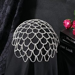 Alloy Rhinestone Tassel Hair Chain Hat for Bridal&nbsp;DIY-WH20050-54S