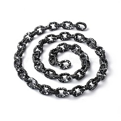 Spray Painted CCB Plastic Curb Chains & Cable Chains&nbsp;AJEW-JB01046