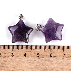 Natural Amethyst Pendants&nbsp;G-Q172-09P-07