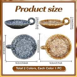 2Pcs 2 Colors Porcelain Candle Holder&nbsp;CAND-PH0001-01