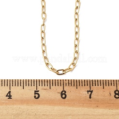 304ステンレススチールアズキチェーンネックレス  カニカン付き  ゴールドカラー  17.7インチ（45cm）  2x0.5mm  リンク：4x2x0.5mm&nbsp;MAK-L015-36A