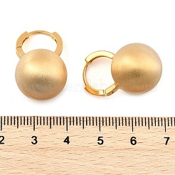 女性用ラウンド真鍮フープピアス  22KGP本金メッキ  25.5x16mm&nbsp;EJEW-U055-06G