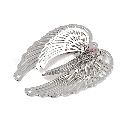 Brass Crystal Rhinestone 3D Hollow Angel Wings Chandelier Component Links&nbsp;KK-A261-05P