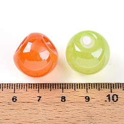 透明なアクリルビーズ  ラウンド  ミックスカラー  18.6mm  穴：3.8mm&nbsp;OACR-I015-22