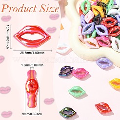 100Pcs UV Plating Opaque Acrylic Beads&nbsp;PACR-CJ0001-50