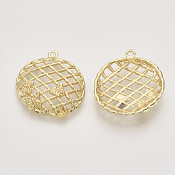 合金ペンダント  蝶とフラットラウンド  ライトゴールド  26x25x5.5mm  穴：1.6mm&nbsp;PALLOY-S121-183
