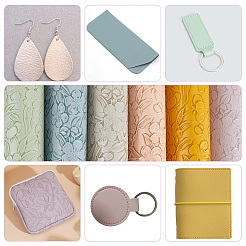 6Pcs PU Leather Fabrics&nbsp;DIY-WH20025-080B