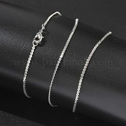 1.5mm Rack Plating Brass Serpentine Chain Necklaces for Women Men&nbsp;MAK-L044-12P