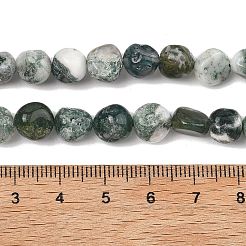 天然石ツリーアゲート瑪瑙ビーズ連売り  ナゲット  5.5~8x6.5~9x7.5~9mm  穴：0.7~0.8mm  約48個/連  15.16''（38.5cm）〜15.55''（39.5cm）&nbsp;G-D362-A02