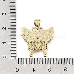 Brass Micro Pave Clear Cubic Zirconia Pendants&nbsp;CU-CBAF50C-02A-G