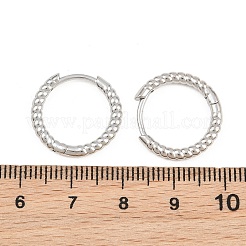Brass Huggie Hoop Earrings&nbsp;KK-CBA8324-18A-P