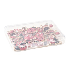 24Pcs 6 Styles Alloy Crystal Rhinestones Connector Charms&nbsp;FIND-FS0004-78