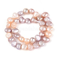天然養殖淡水パールビーズ連売り  研磨両側  ミックスカラー  4~5x4~6x3.5~4mm  穴：0.5~0.6mm  約37~38個/連  6.89~7.09''（17.5~18センチメートル）&nbsp;PEAR-T006-13
