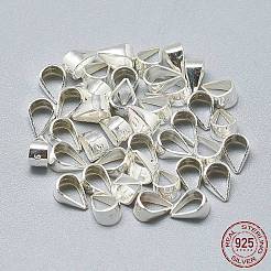 ベールに925スターリングシルバースナップ  未はんだ  スタンプ925個付き  銀  6.5x4.5x3.5mm  穴：3.5x5mm&nbsp;X-STER-T002-216S