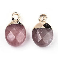 Natural Strawberry Quartz Charms&nbsp;X-G-N326-58F