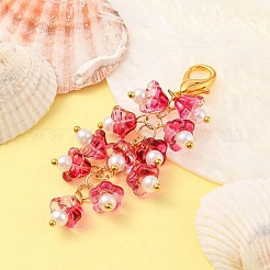 Trumpet Flower Glass Pendant Decorations&nbsp;HJEW-YW0001-02D
