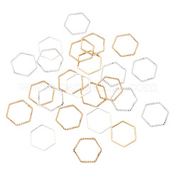 24Pcs 2 Colors Brass Linking Rings&nbsp;KK-TA0003-08