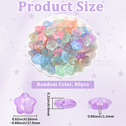 80Pcs Transparent Glass Beads&nbsp;GLAA-PA0001-78