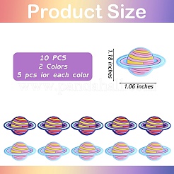 10個2色シリコンビーズ  宇宙船 UFO  ミックスカラー  36x21x7.5mm  穴：2.5mm&nbsp;JX765A