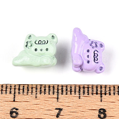焼き付け塗料合金ビーズ  クマ  ミックスカラー  8x10.5x7mm  穴：1.8mm&nbsp;X-PALLOY-T090-71