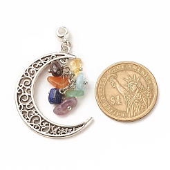 7 Chakra Natural Mixed Gemstone Chip Pendants&nbsp;PALLOY-JF01486