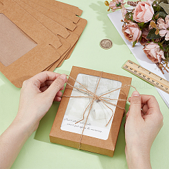 Foldable Kraft Paper Candy Boxes with Visible Window&nbsp;CON-WH0123-22