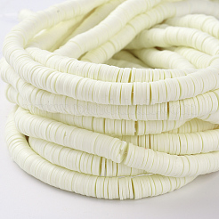 Flat Round Handmade Polymer Clay Beads&nbsp;CLAY-R067-8.0mm-21