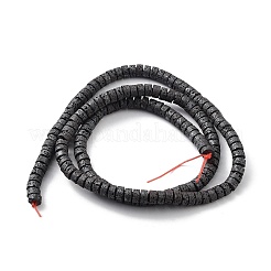 天然溶岩岩ビーズ連売り  艶消し  ディスク  ヒシビーズ  4~4.5x2mm  穴：1mm  約162個/連  15.94''（40.5センチメートル）&nbsp;G-H303-C12
