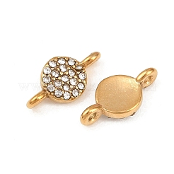 Ion Plating(IP) 304 Stainless Steel Rhinestone Connector Charms&nbsp;ZIRC-G157-36G-A