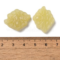 天然トパーズ翡翠彫刻カボション  蜂  20x24.5x6mm&nbsp;G-N343-01