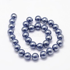 Shell Pearl Beads Strands&nbsp;X-BSHE-E008-8mm-14