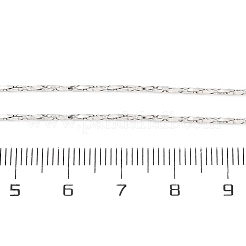 真鍮ツイストボストンリンクチェーンネックレス（女性用）  304ステンレススチール製カニカン付き  ラックめっき  鉛フリー＆カドミウムフリー  長持ちメッキ  プラチナ  17.72インチ（45cm）&nbsp;NJEW-D302-60P