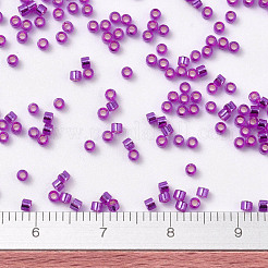 MIYUKIデリカビーズ  シリンダー  日本製シードビーズ  11/0  （db1340)ダイシルバーライニングフクシア  1.3x1.6mm  穴：0.8mm  約10000個/袋  50 G /袋&nbsp;SEED-X0054-DB1340