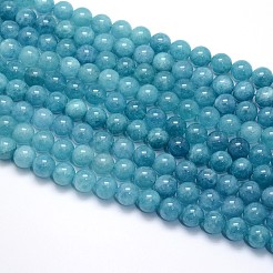 天然石クォーツビーズ連売り  染め  ラウンド  8mm  穴：1mm  約46~50個/連  15インチ&nbsp;X-G-O047-07-8mm