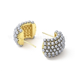 Gainsboro Plastic Pearl Beaded Stud Earrings&nbsp;EJEW-L270-012A-G-1