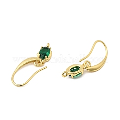 Brass Micro Pave Cubic Zirconia Earring Hooks&nbsp;KK-Z154-11G