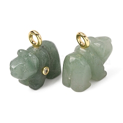 Natural Green Aventurine Carved Pendants&nbsp;G-H357-02G-12