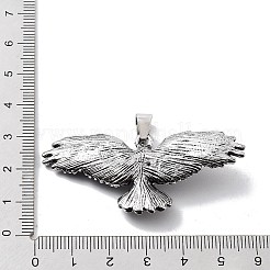 チベット風合金ビッグサイズペンダントトップ  イーグルチャーム  アンティークシルバー  26.5x56.5x8mm  穴：8.5x4mm&nbsp;TIBE-L012-014AS