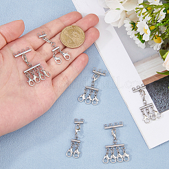6Pcs 3 Styles 304 Stainless Steel Tube Multi-Strand Links&nbsp;FIND-HS00003