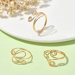 3Pcs 3 Style Vortex Cuff Rings Set&nbsp;RJEW-TA00094