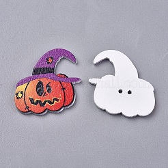 2-Hole Printed Wooden Buttons&nbsp;WOOD-WH0100-58